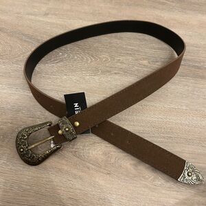 Cowboy belt from shein. Brown belt with cute buckle.